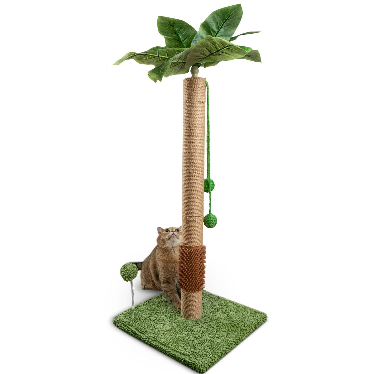 ANWA 32" Tall Sisal Cat Scratching Posts Tree for Indoor Cats Adults, Pink