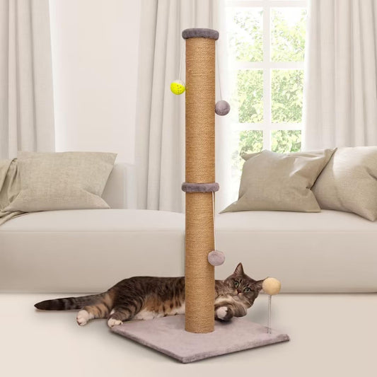 36'' Tall Cat Scratching Post for Indoor Cats with Sisal Post & Plush Toys
