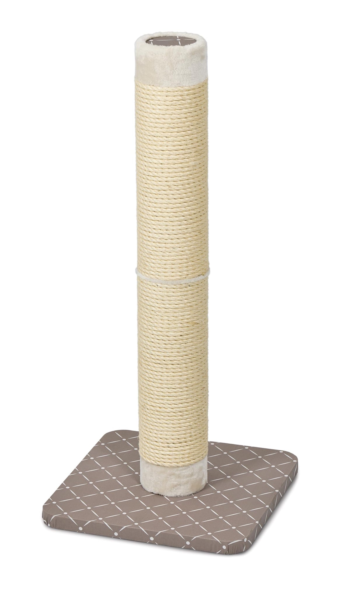 MidWest Homes for Pets Feline Nuvo Grand Forte Scratching Post, 41 Inches Tall, Heavy-Duty Sisal Post with Wide Base, Thick Brown Faux Fur, for Large and Multi-Cat Households