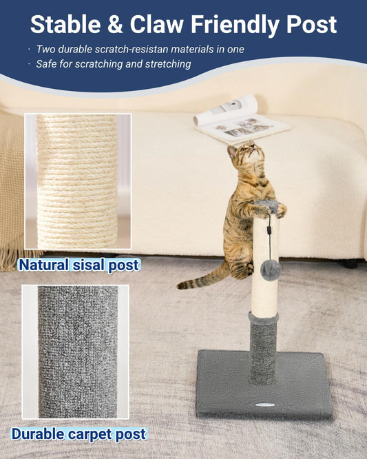 Happi N Pets Cat Scratching Post, Cat Scratchers for Indoor Cats with Toys