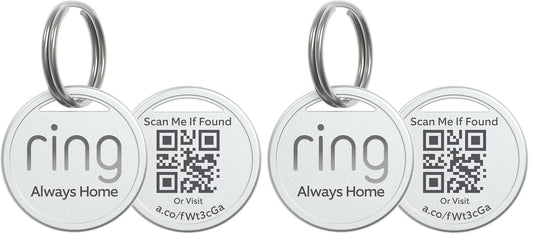 Ring Pet Tag | Easy-to-use tag with QR code | Real-time scan alerts | Shareable Pet Profile | No subscription or fees | 2-pack