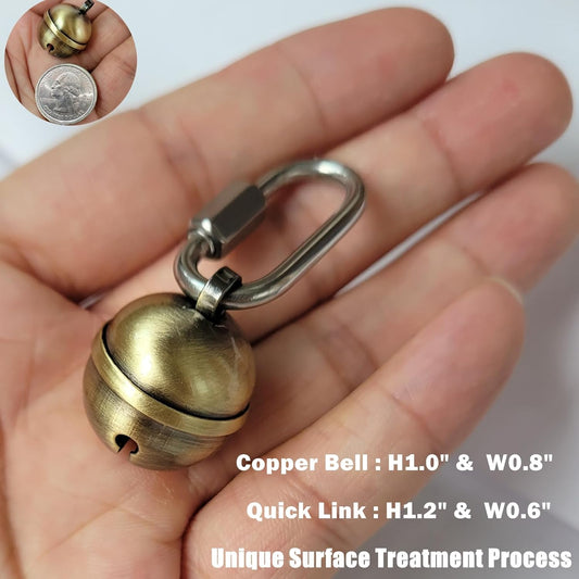 2 Extra Loud Dog and Cat Bells, Heavy Duty Copper Collar Bell
