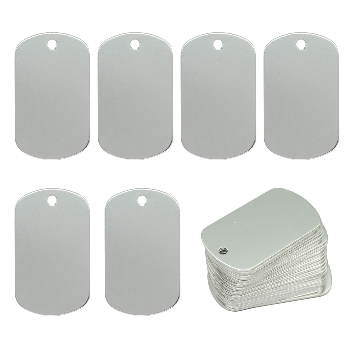 Aluminum Blank Tags Stamping Blanks 25 Pack (Red)