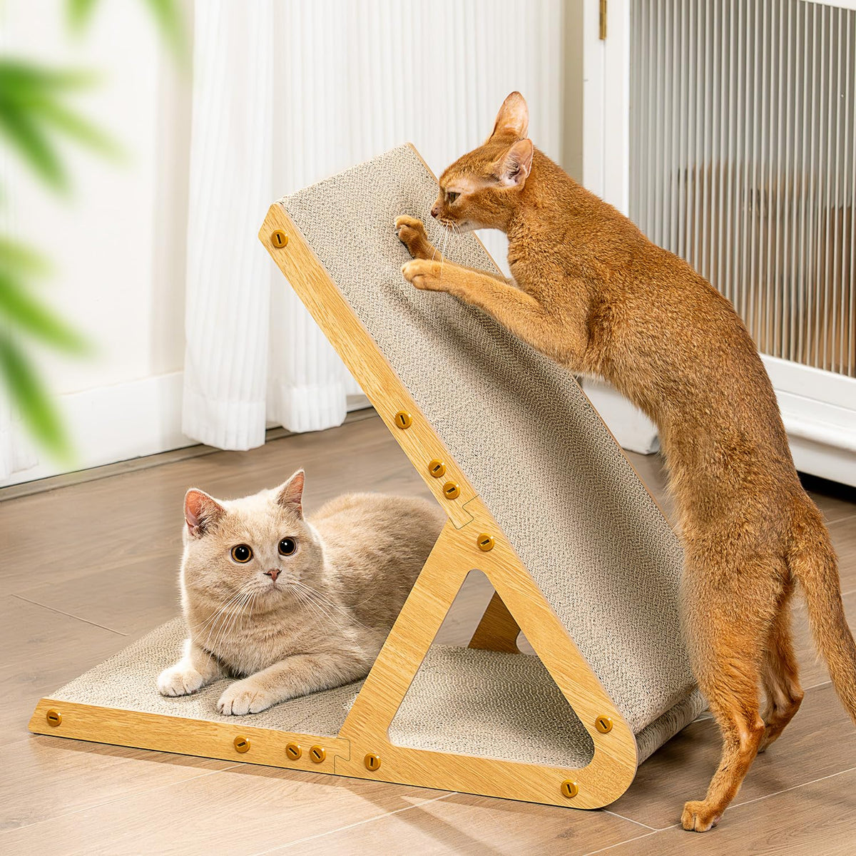Conlun Vertical Cat Scratcher | A-Frame Scratching Pad for Kittens | Small