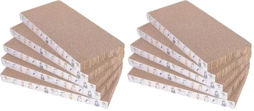5 Packs cat Scratcher Toys Reversible Scratching Post Board for Indoor Cats Cardboard pad Sleep Play and Grind Claws