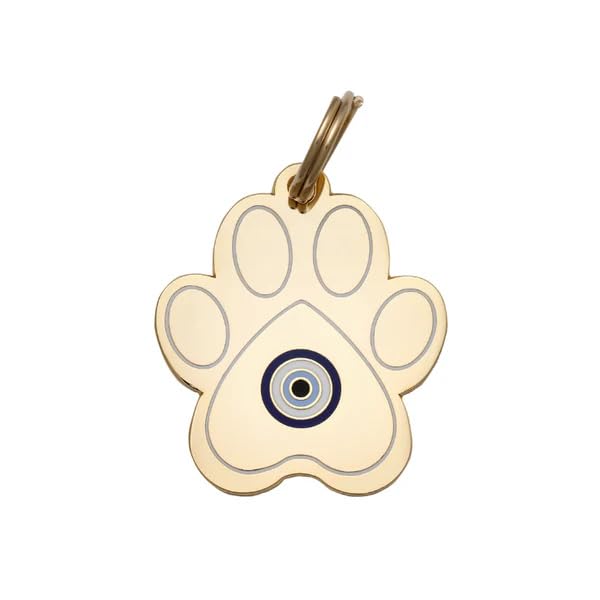 Two Tails Bow Personalized Dog ID Tag, Engraved, Gold Plating