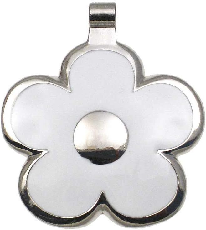 LuckyPet Flower Jewelry Pet ID Tag for Dogs and Cats, Easy to Read Personalized Engraving on Back Side, Small, Purple
