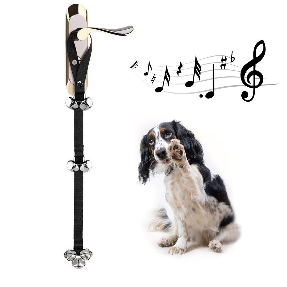 Leather Dog Doorbells to Go Outside, Brass Potty Training Bell