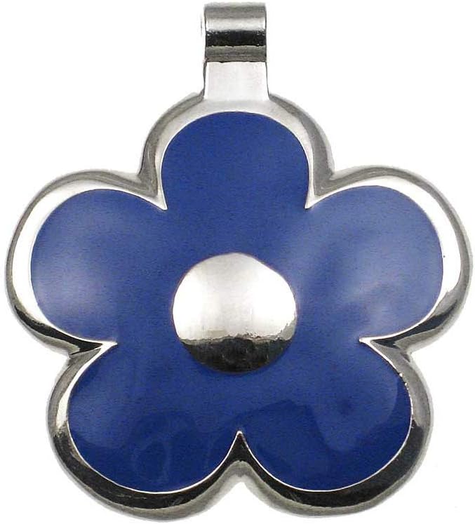 LuckyPet Flower Jewelry Pet ID Tag for Dogs and Cats, Easy to Read Personalized Engraving on Back Side, Small, Purple