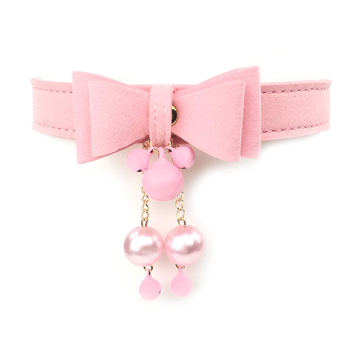 Bell Choker Collar Necklace Lolita Bow Collar Cat Kitty Velvet Necklace