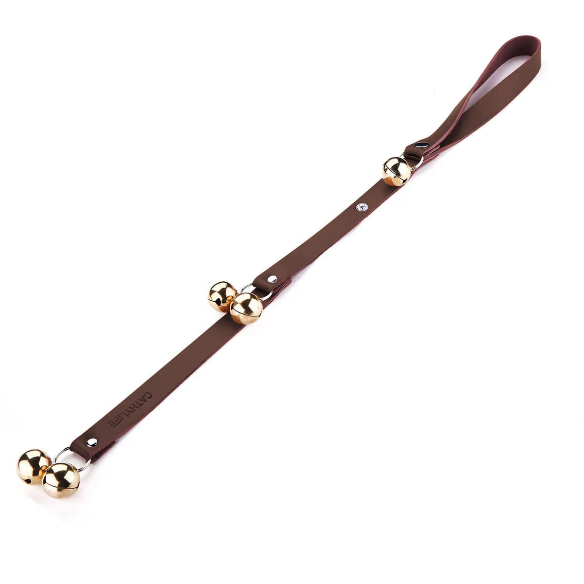 Leather Dog Doorbells to Go Outside, Brass Potty Training Bell