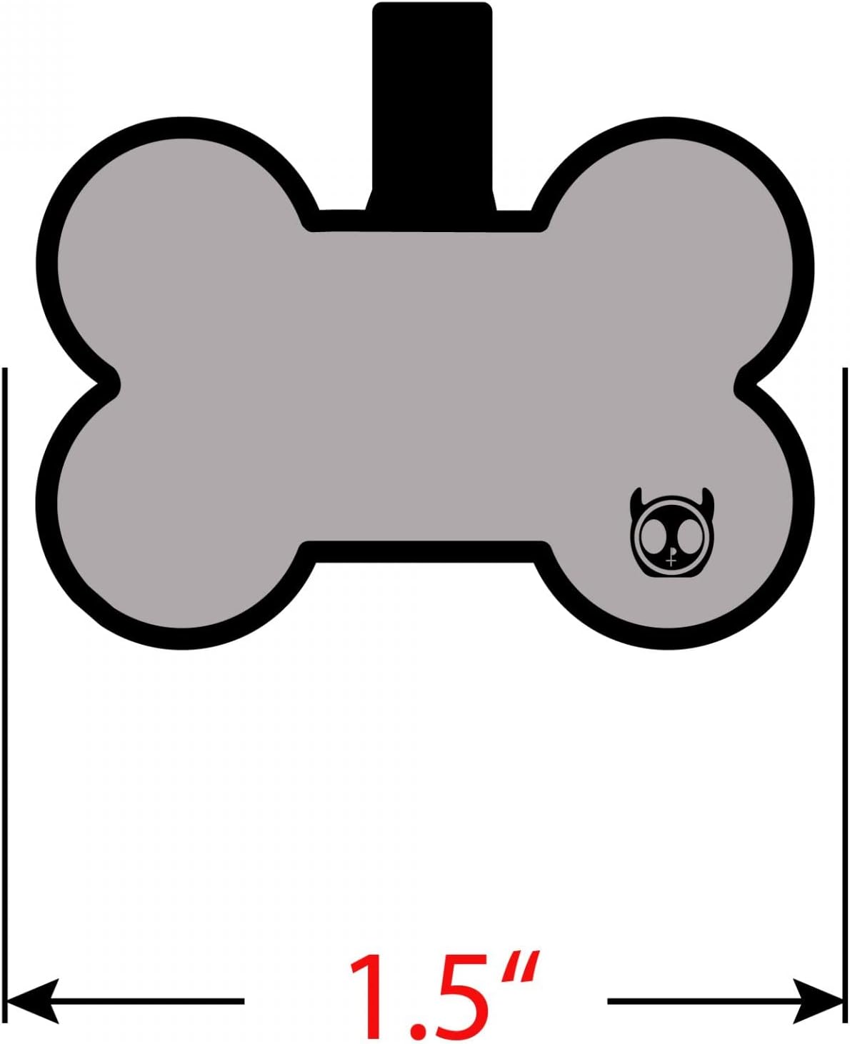 Silent Dog Tag Personalized with 5 Lines of Custom Deep Engraved Durable Soundless Silicone Pet ID Name Tag Bone Design Blue