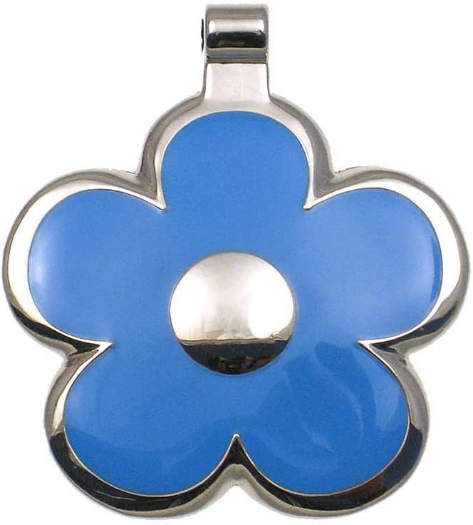 LuckyPet Flower Jewelry Pet ID Tag for Dogs and Cats, Easy to Read Personalized Engraving on Back Side, Small, Purple