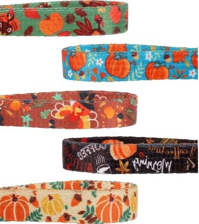 BoomBone 5 Pack Thanksgiving Cat Collar Breakaway with Bell,Safety Puppy Collars