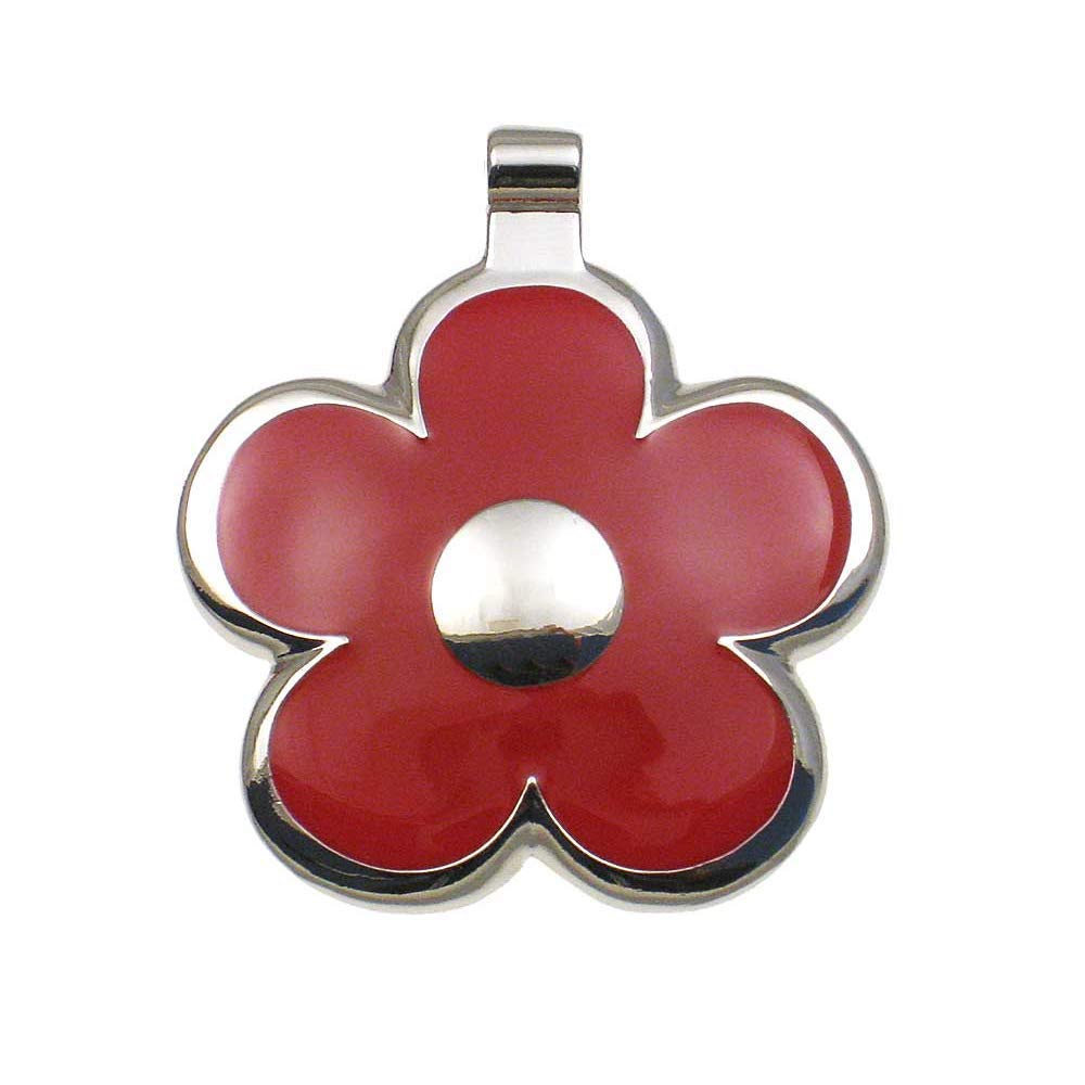 LuckyPet Flower Jewelry Pet ID Tag for Dogs and Cats, Easy to Read Personalized Engraving on Back Side, Small, Purple