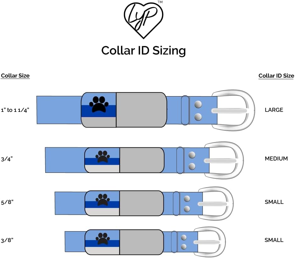 LYP Soundless Slide-On Collar Dog ID Tag - Designer Deep Engraved Silicone – Engraving Will Last - Pet ID Tags, Dog Tags, Cat Tags (Mountain, Medium)