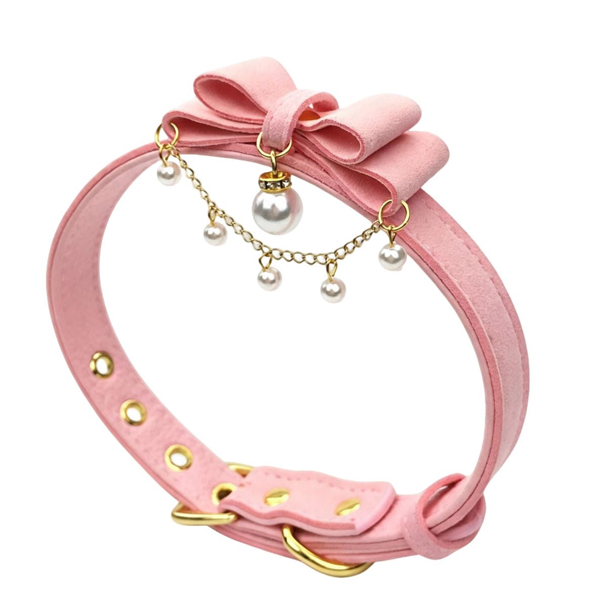 Bell Choker Collar Necklace Lolita Bow Collar Cat Kitty Velvet Necklace