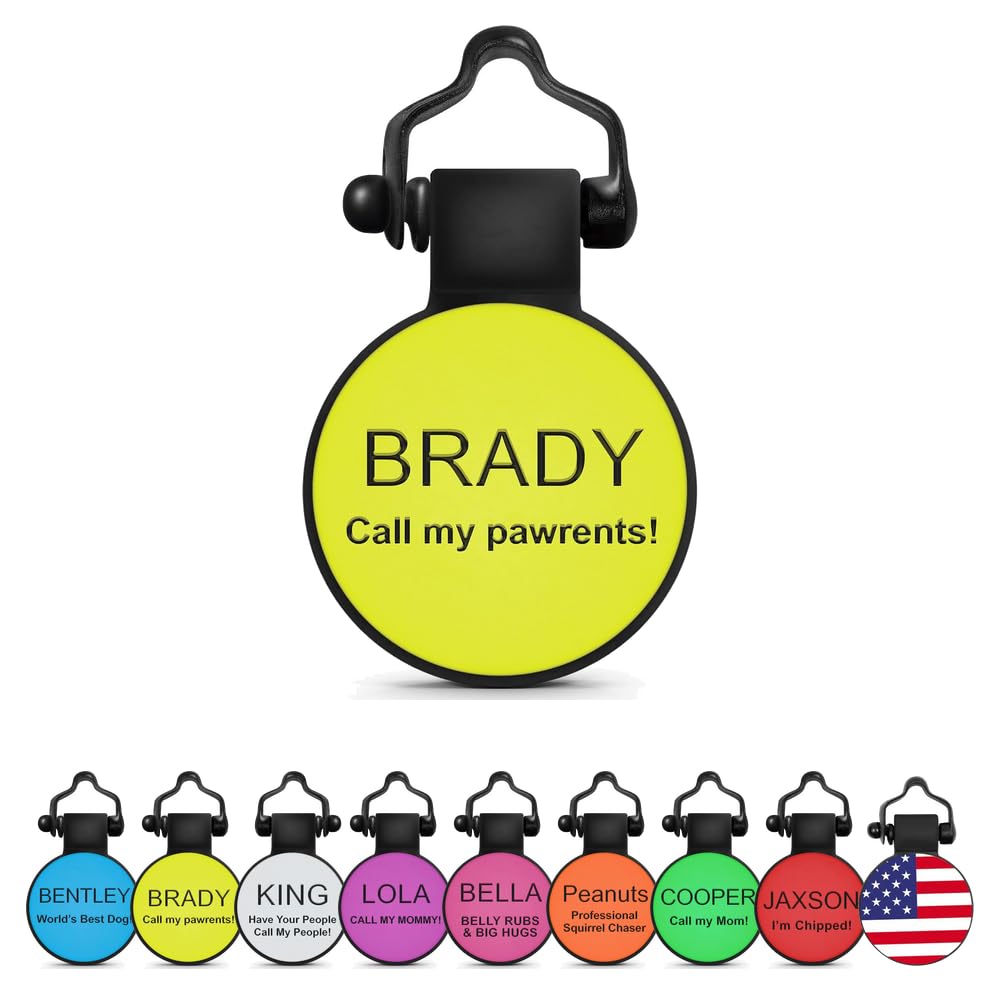 SiliDog - The Original Silicone Silent Dog Tag - Personalized Engraved Soundless Pet ID - As Seen On Shark Tank - Durable - Never Fades - Bone - Blue