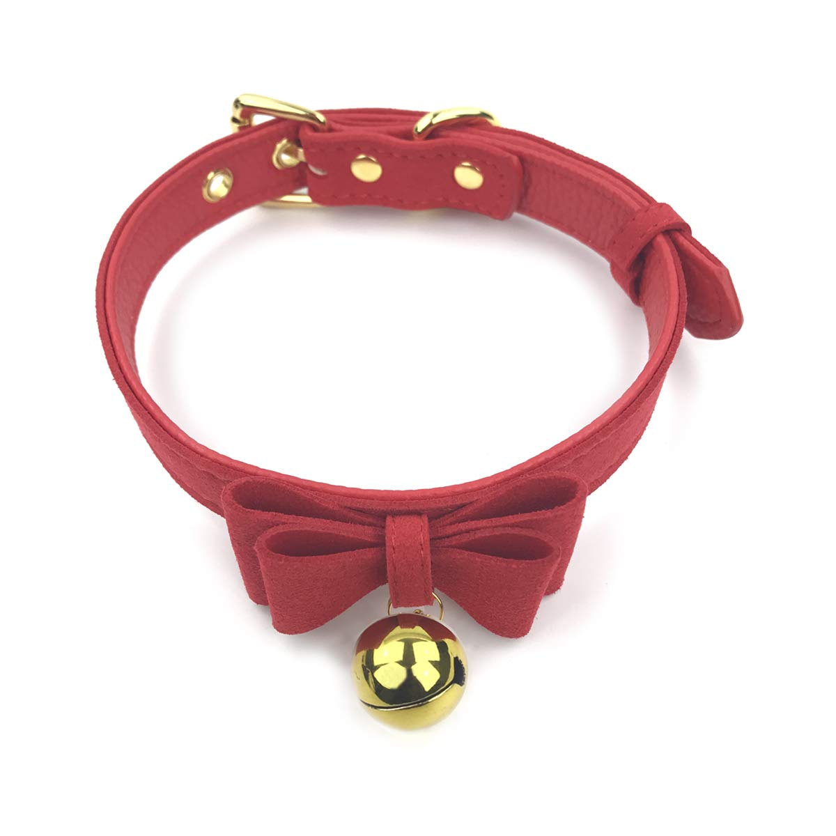 Bell Choker Collar Necklace Lolita Bow Collar Cat Kitty Velvet Necklace