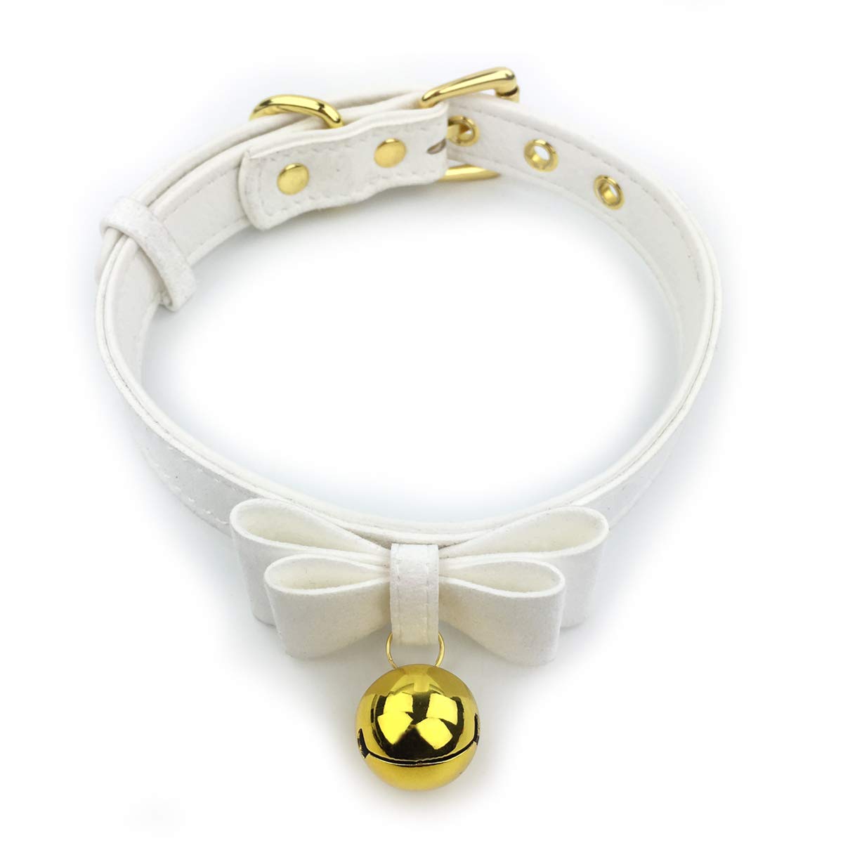 Bell Choker Collar Necklace Lolita Bow Collar Cat Kitty Velvet Necklace
