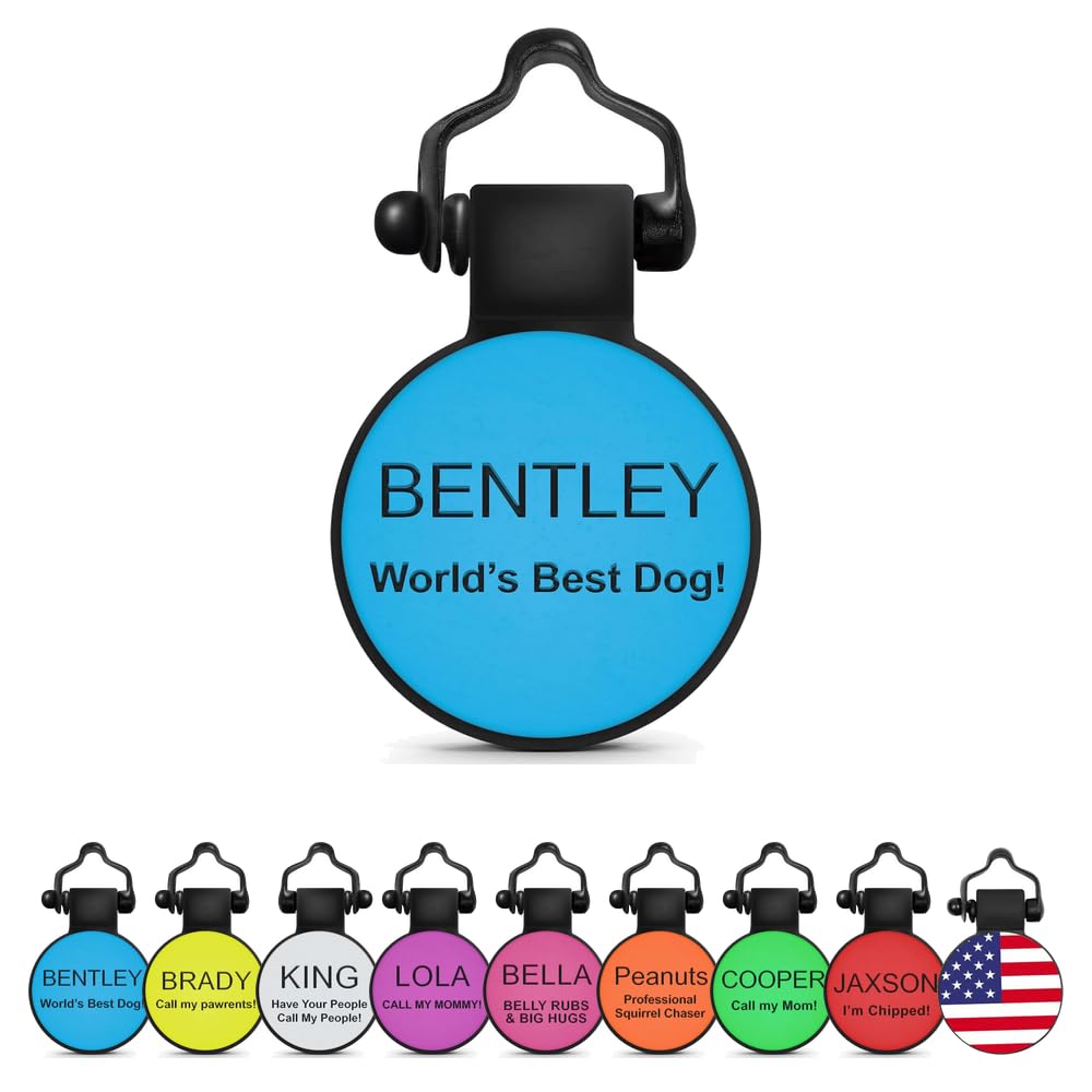 SiliDog - The Original Silicone Silent Dog Tag - Personalized Engraved Soundless Pet ID - As Seen On Shark Tank - Durable - Never Fades - Bone - Green