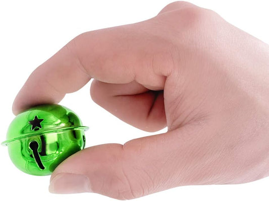 CLLOOTVE Large Craft Bells, 1.6Inch/ 40MM Metal Craft Bells for Holiday Home, Christmas Festival, Gifts, Party Wedding Decoration DIY Project, 16Pcs, Green