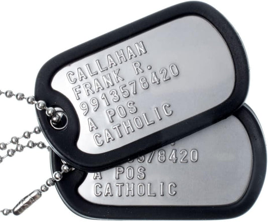 Personalized US Army Dog Tags - Regulation Replacement Military ID Tags for Veterans and Active Duty Soldiers