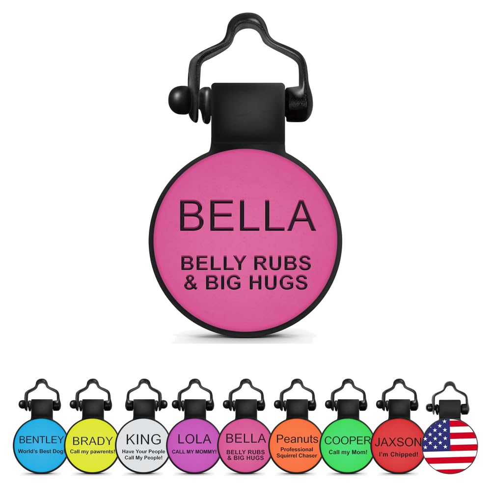 SiliDog - The Original Silicone Silent Dog Tag - Personalized Engraved Soundless Pet ID - As Seen On Shark Tank - Durable - Never Fades - Bone - Green
