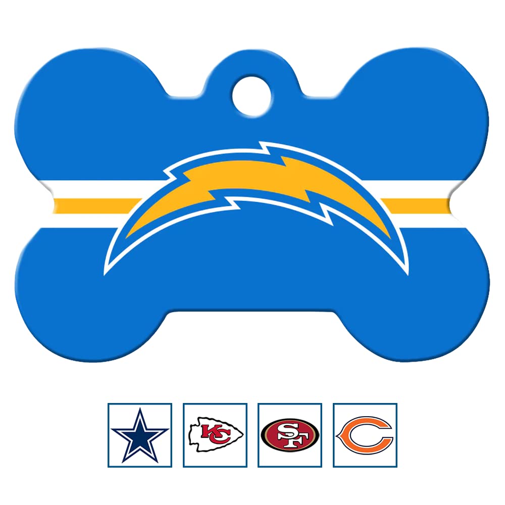 GoTags Personalized Pittsburgh Steelers Dog Tag, Brass Metal Bone Pet ID