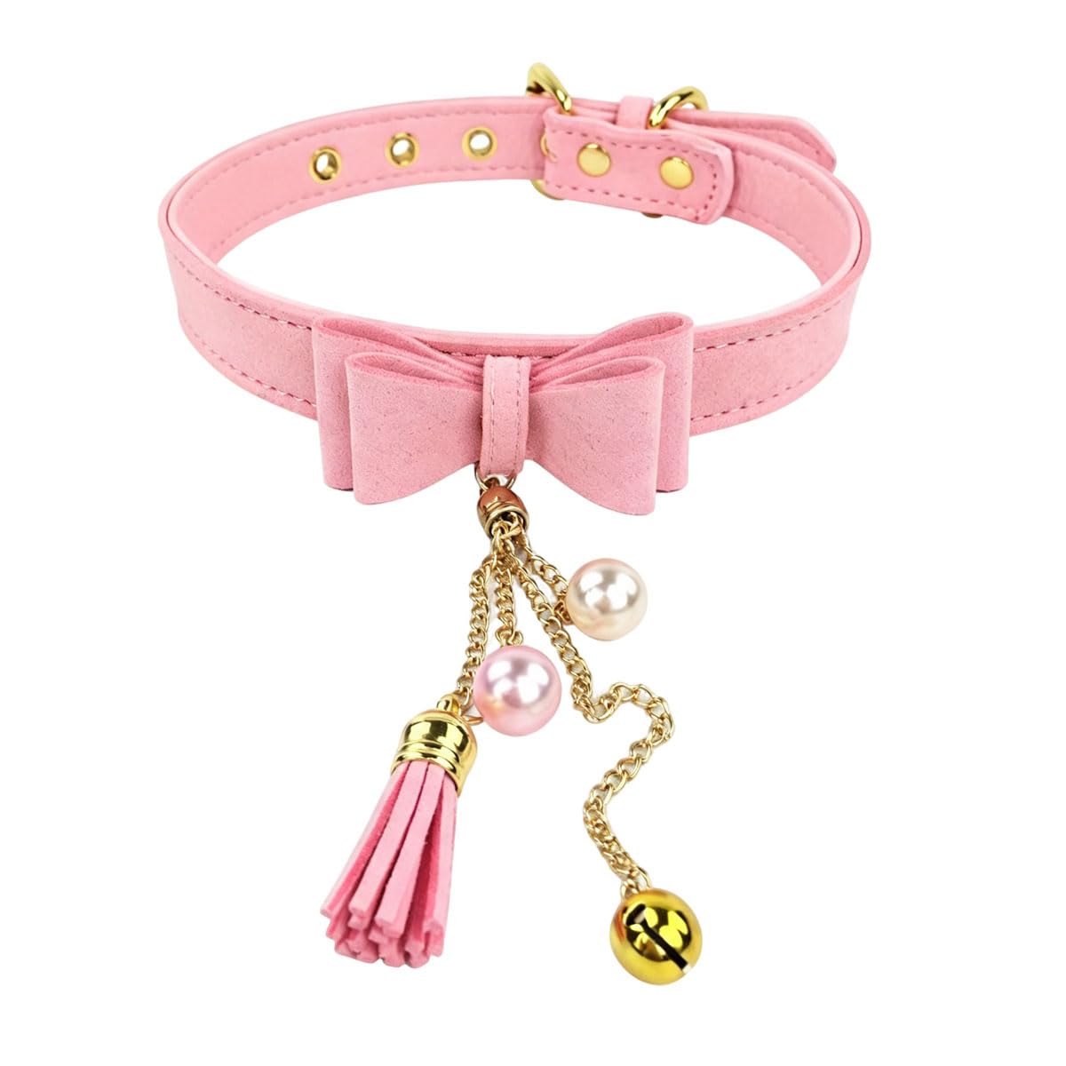 Bell Choker Collar Necklace Lolita Bow Collar Cat Kitty Velvet Necklace