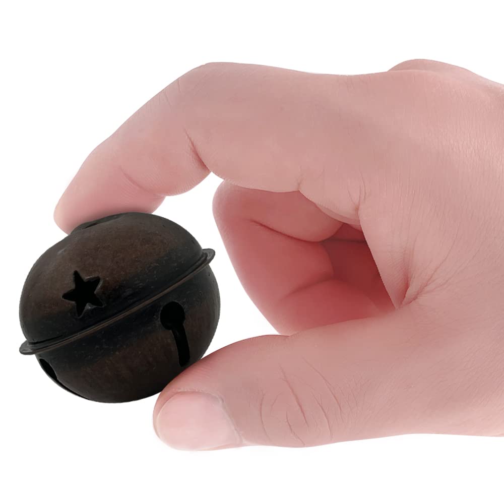 CLLOOTVE Large Craft Bells, 1.6Inch/ 40MM Metal Craft Bells for Holiday Home, Christmas Festival, Gifts, Party Wedding Decoration DIY Project, 16Pcs, Green