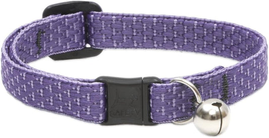 LupinePet Eco 1/2" Lilac Cat Safety Collar with Bell , 8-12"