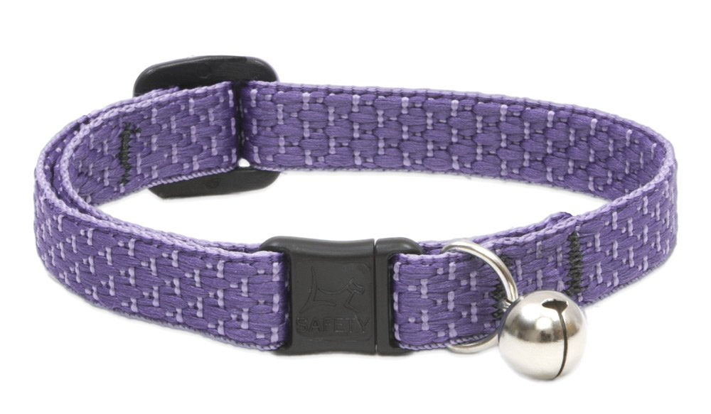 LupinePet Eco 1/2" Lilac Cat Safety Collar with Bell , 8-12"