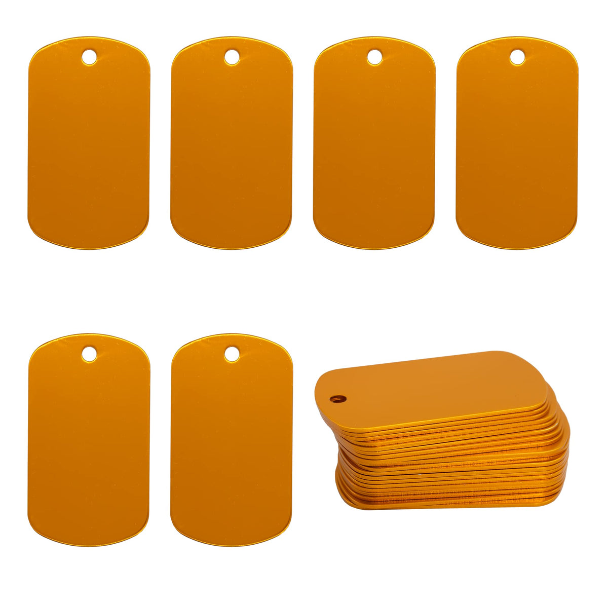 Aluminum Blank Tags Stamping Blanks 25 Pack (Red)