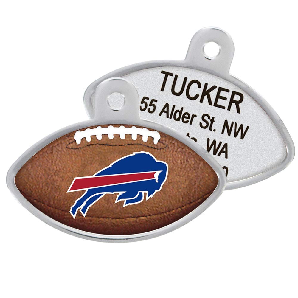 GoTags Personaized NFL Dog Tags, Kansas City Chiefs, Football Shape Custom Engraved Pet ID Tags