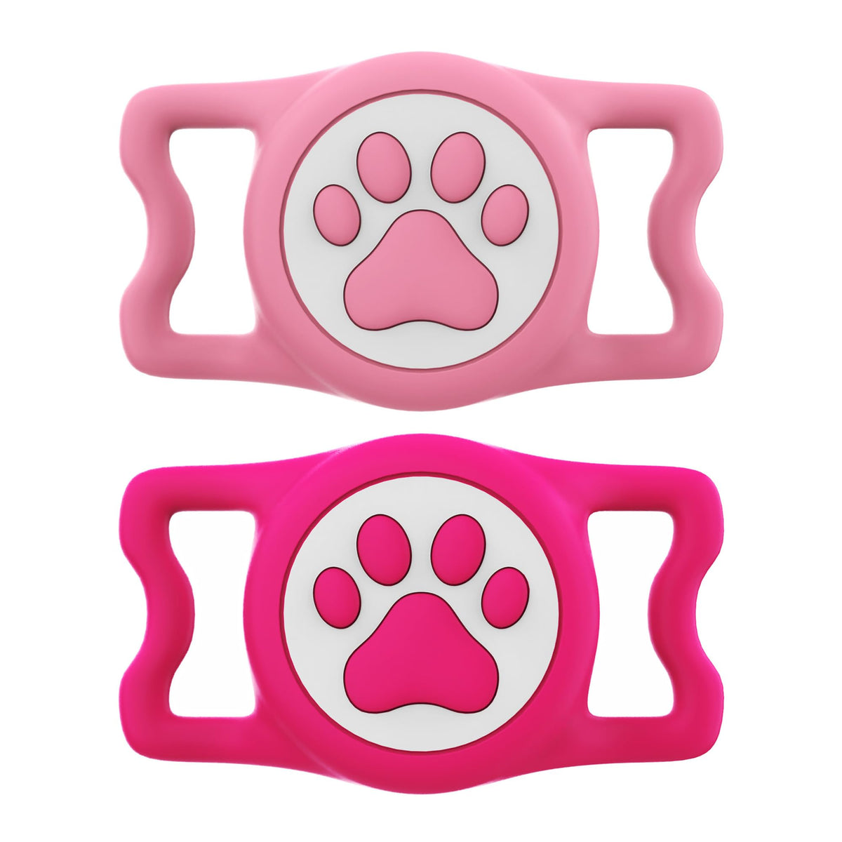 IP68 Waterproof for AirTag Dog Collar Holder, Silicone Dog Air tag Holder for Apple AirTag (Blue&Purple)