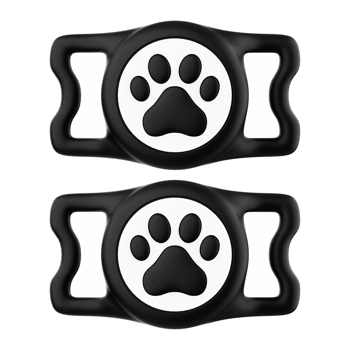 IP68 Waterproof for AirTag Dog Collar Holder, Silicone Dog Air tag Holder for Apple AirTag (Blue&Purple)