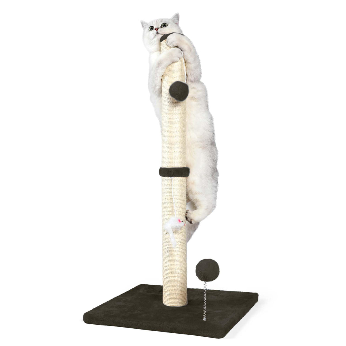 ANWA 32" Tall Sisal Cat Scratching Posts Tree for Indoor Cats Adults, Pink