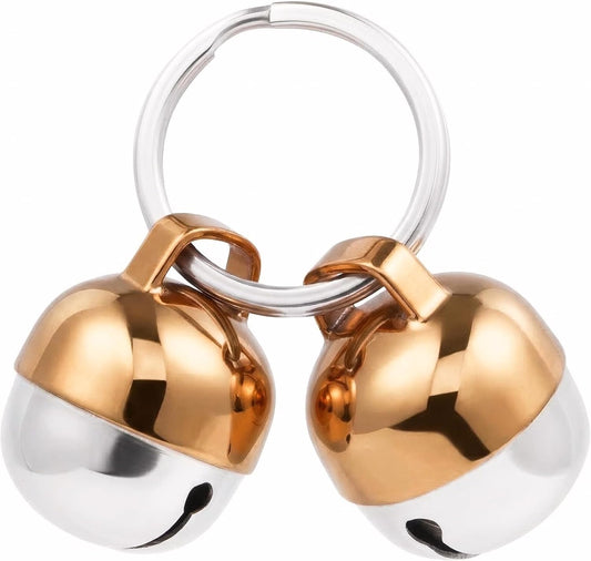 Beau's Bells 2 Extra Loud Cat & Dog Bells | Pet Tracker | Save Birds & Wildlife | Luxury Handmade Copper (Small)