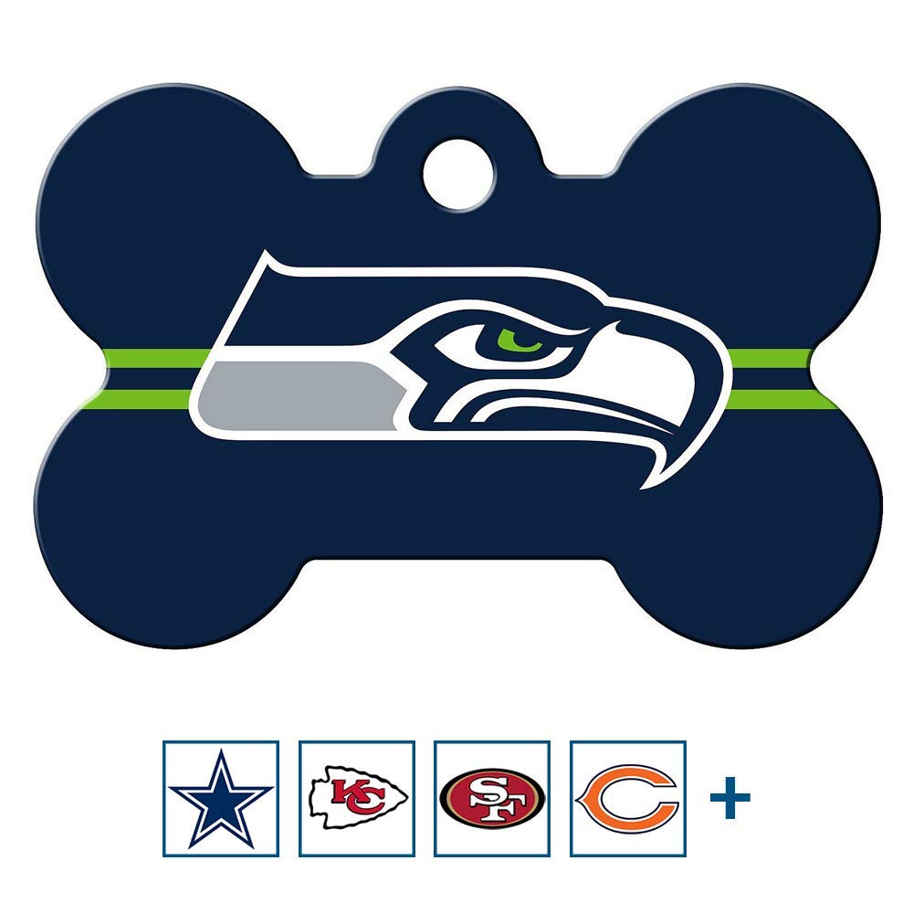 GoTags Personalized Pittsburgh Steelers Dog Tag, Brass Metal Bone Pet ID