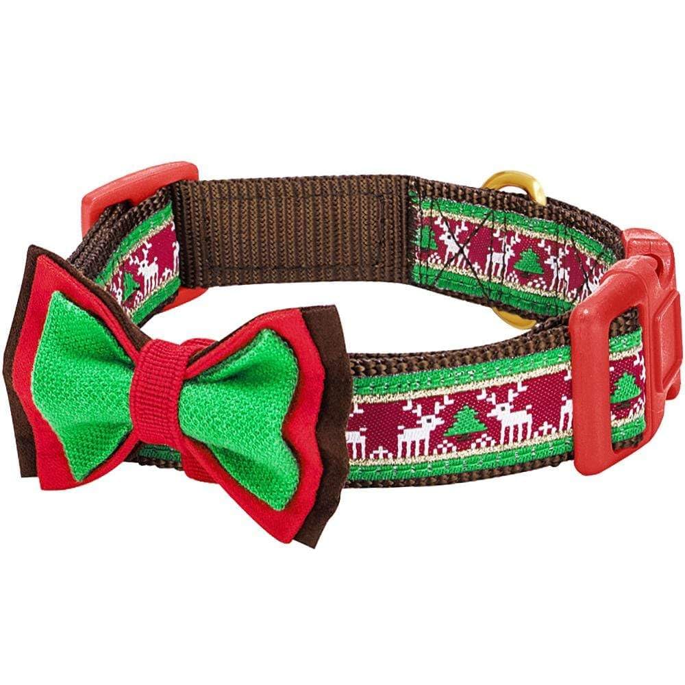 Blueberry Pet “Moments of Excitement” Christmas Snowman Adjustable Bowtie Dog Collar, X-Small, Fits 8"-11" Neck