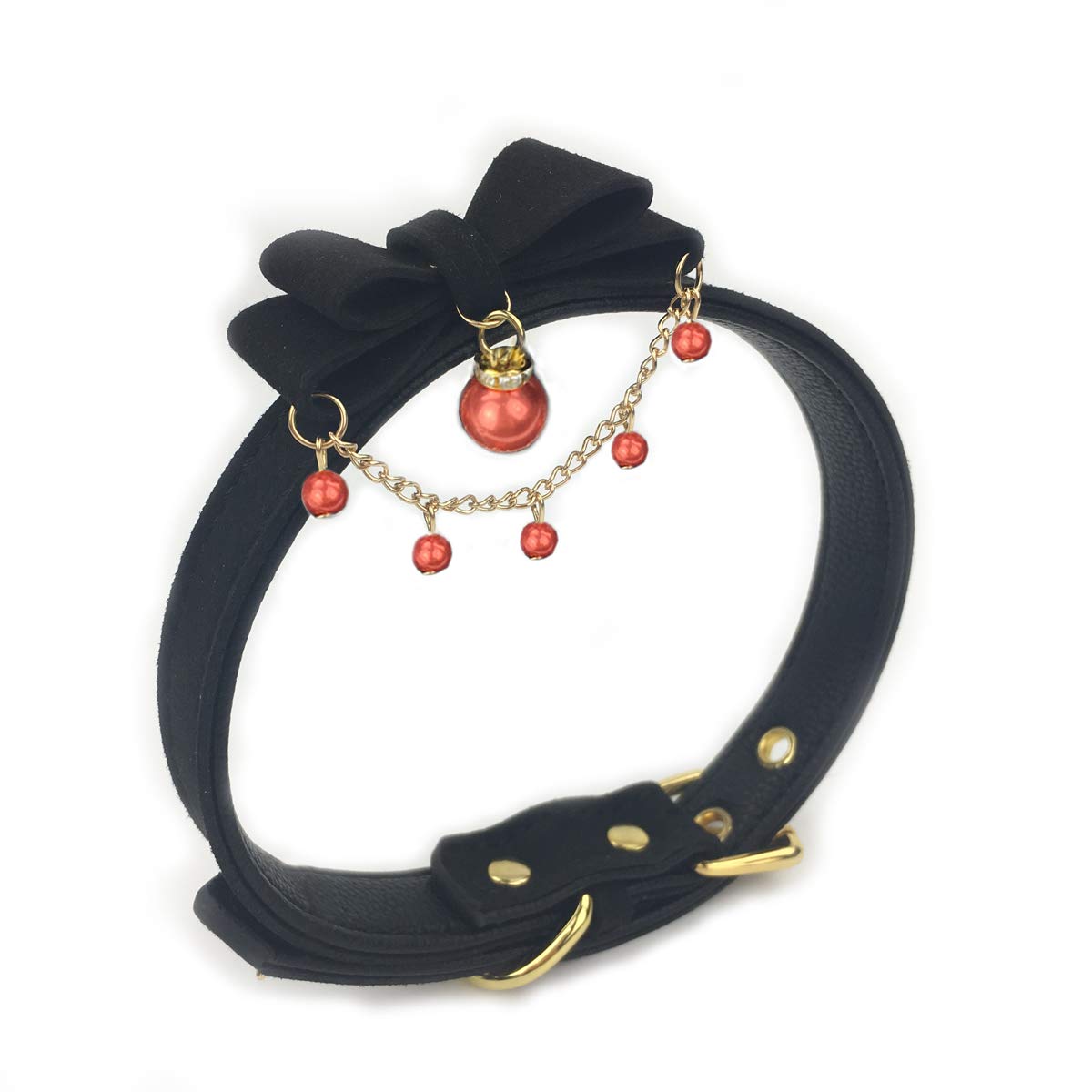 Bell Choker Collar Necklace Lolita Bow Collar Cat Kitty Velvet Necklace