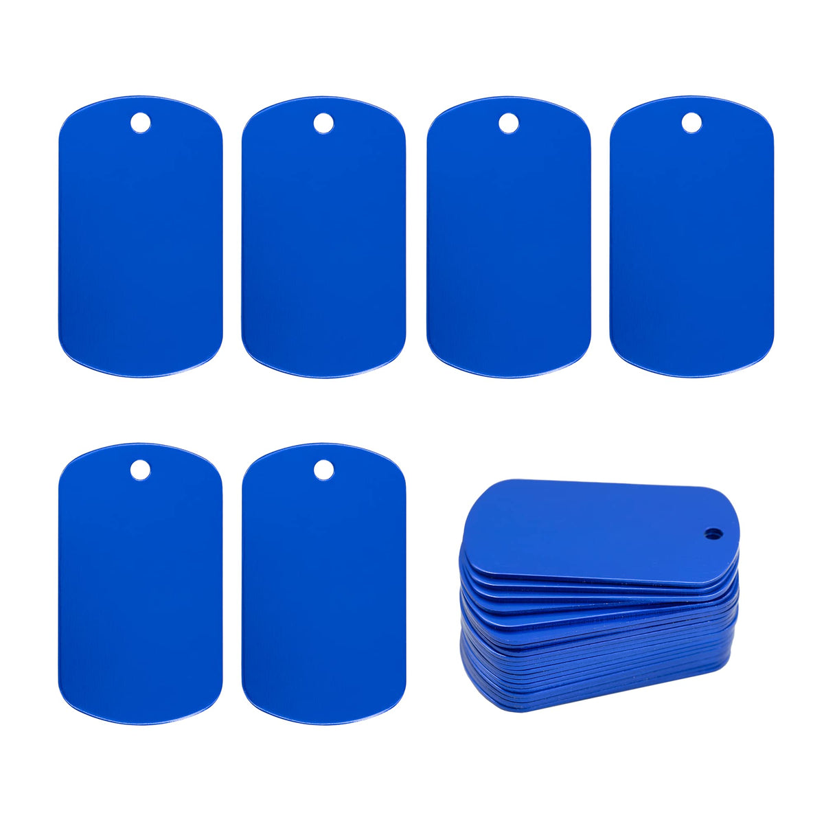 Aluminum Blank Tags Stamping Blanks 25 Pack (Red)