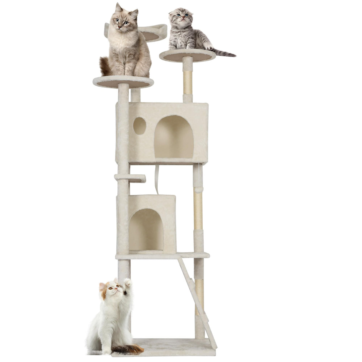 FDW | 54" Cat Tree Tower | Dark Gray | Multi-Level Indoor Activity Center