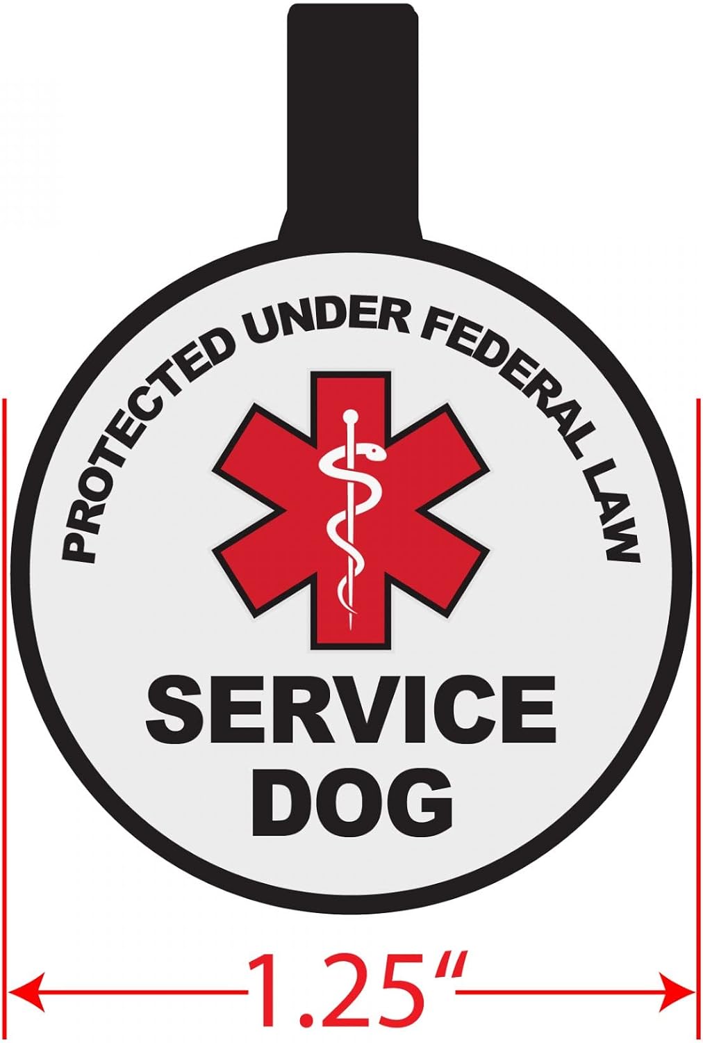 Silent Engraved Service Dog Personalized with 4 Lines of Custom Engraved ID Silent Silicone Pet Tag White