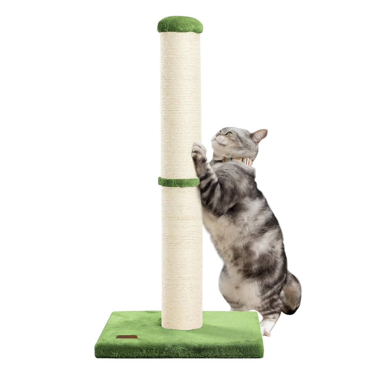 Karolpar 34inch Cat Scratching Post with Natural Sisal Rope 4.3Inch Large Diameter Scratcher Post Tree for Indoor Cats Beige