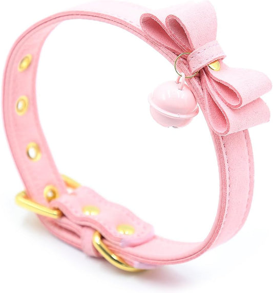 Bell Choker Collar Necklace Lolita Bow Collar Cat Kitty Velvet Necklace