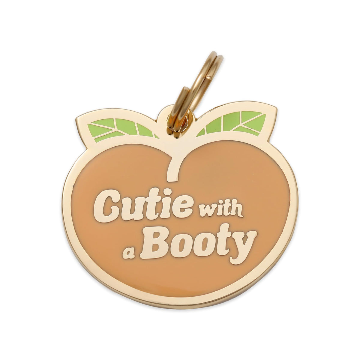Two Tails Bow Personalized Dog ID Tag, Engraved, Gold Plating