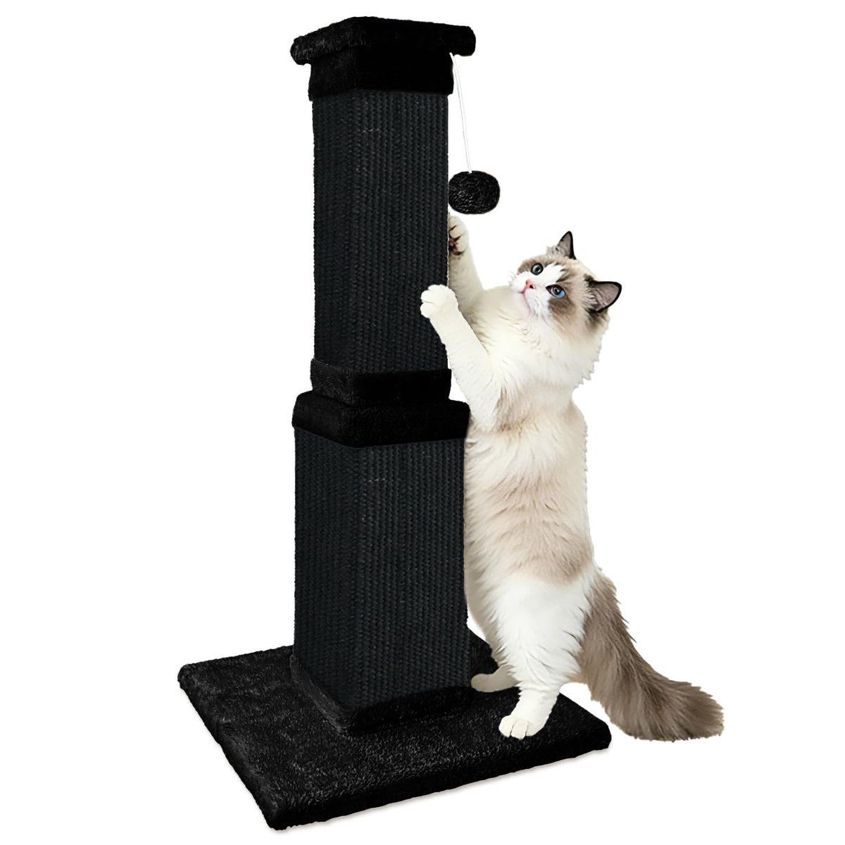 Cat Scratching Post for Indoor Cats, 32Inch Sisal Cat Scratcher, Beige