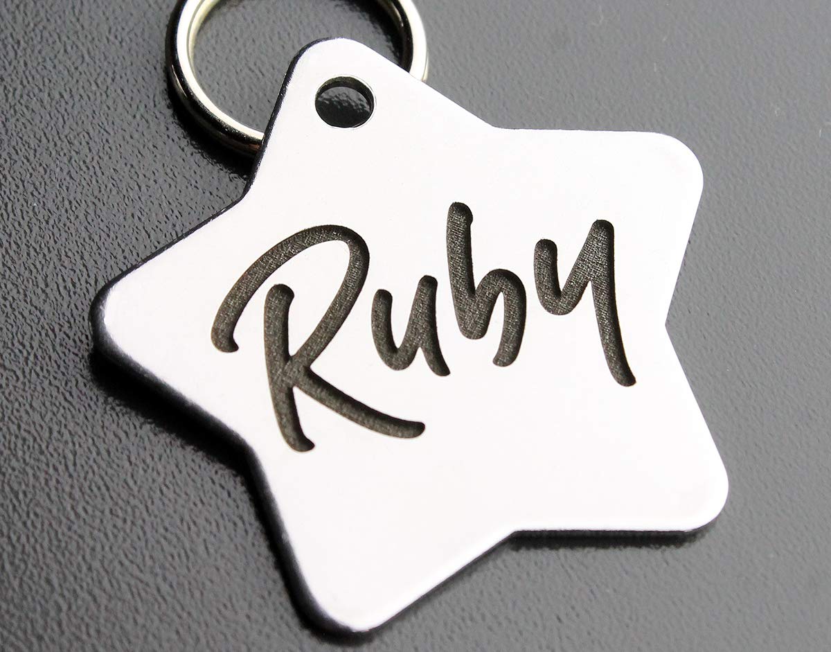 DEEP Engraved Custom Stainless Steel Pet ID Tags Bone